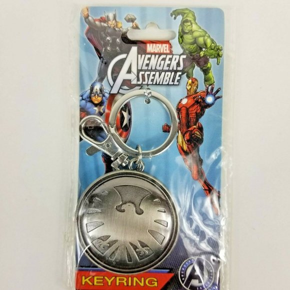 Marvel Avengers Assemble Keychain Logo Metal Keyring Monogram Key Chain New - Picture 5 of 12